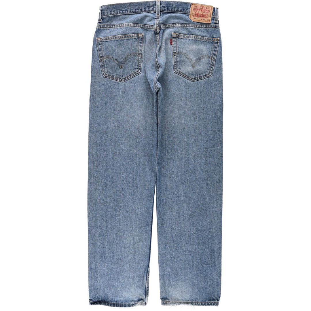 Levi's 505 REGULAR FIT tapered denim pants for men, size w34 cotton blue type Vintage Second Hand