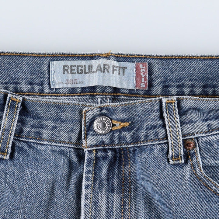 Levi's 505 REGULAR FIT tapered denim pants for men, size w34 cotton blue type Vintage Second Hand