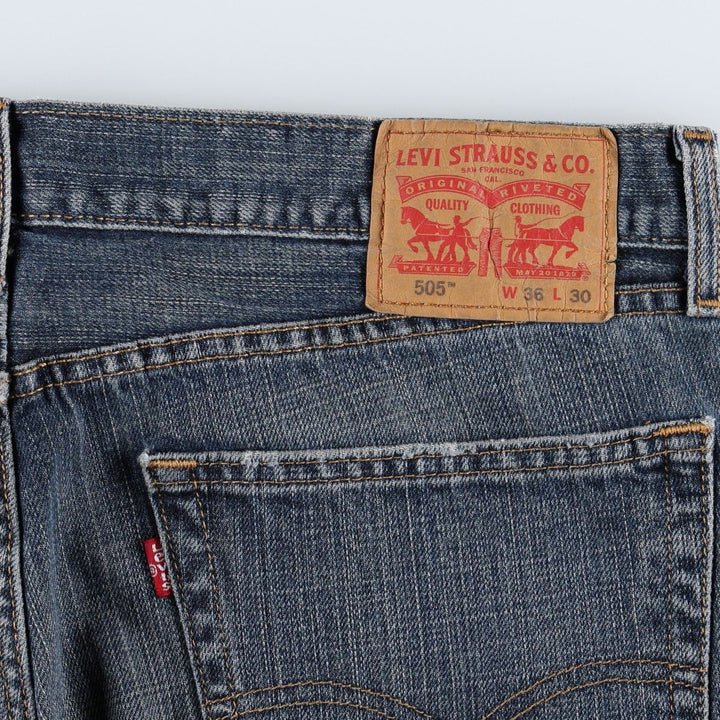 Levi's 505 tapered denim pants for men, size w37 unclear blue type Vintage Second Hand