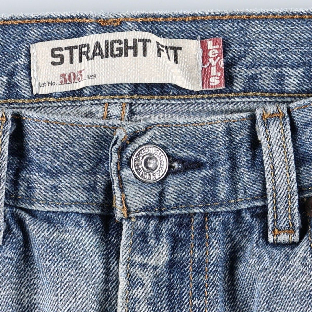 Levi's 505 Straight Fit Tapered Denim Pants, Men's, Size 35 cotton blue type Vintage Second Hand