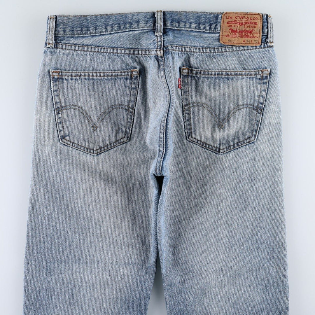 Levi's 505 Straight Fit Tapered Denim Pants, Men's, Size 35 cotton blue type Vintage Second Hand