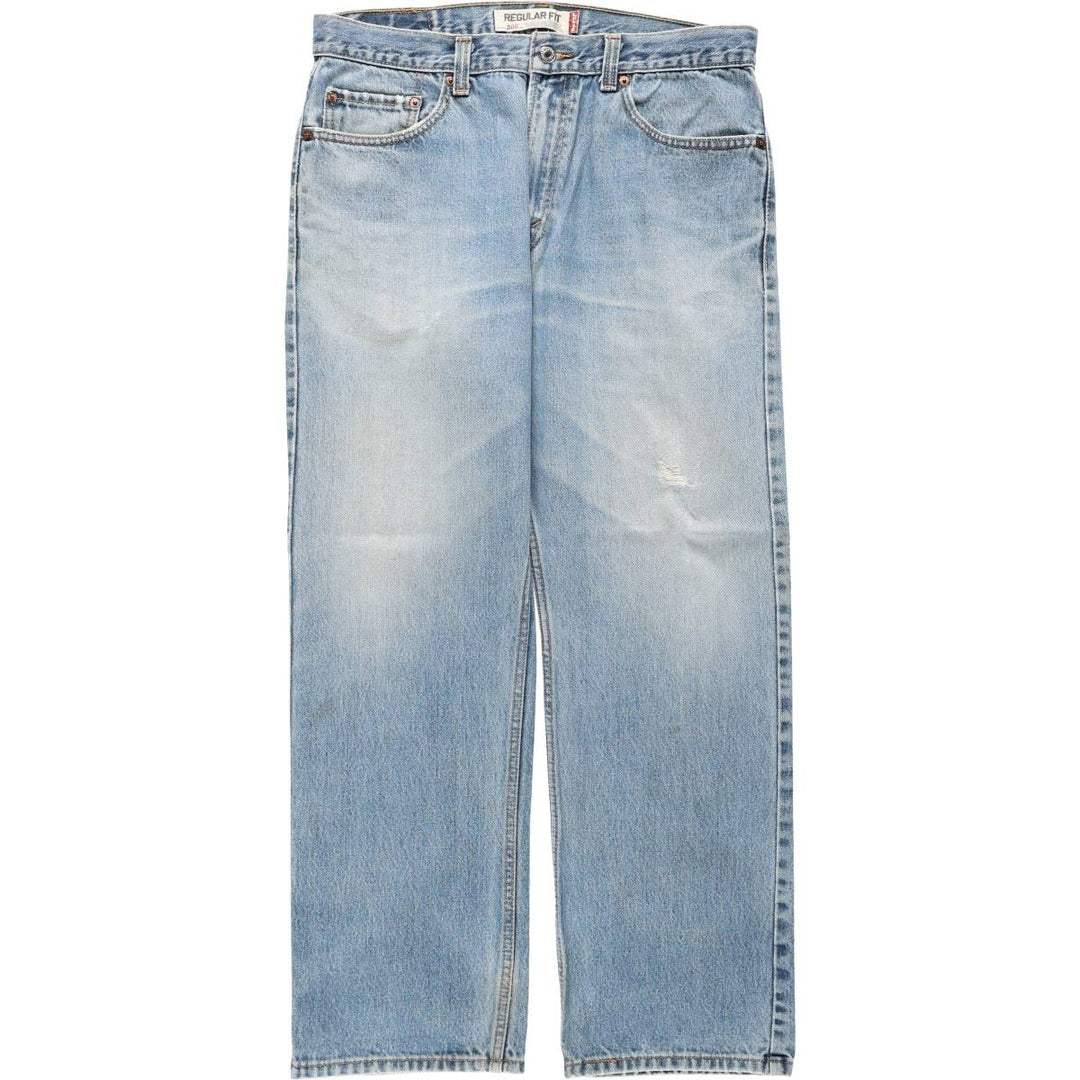 00'S Levi's 505 REGULAR FIT tapered denim pants for men, size w34 cotton blue type Vintage Second Hand