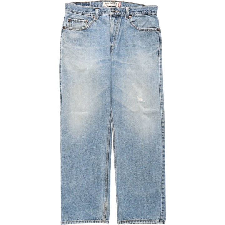 00'S Levi's 505 REGULAR FIT tapered denim pants for men, size w34 cotton blue type Vintage Second Hand