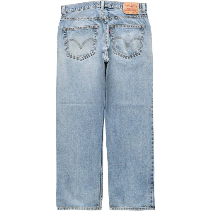 00'S Levi's 505 REGULAR FIT tapered denim pants for men, size w34 cotton blue type Vintage Second Hand