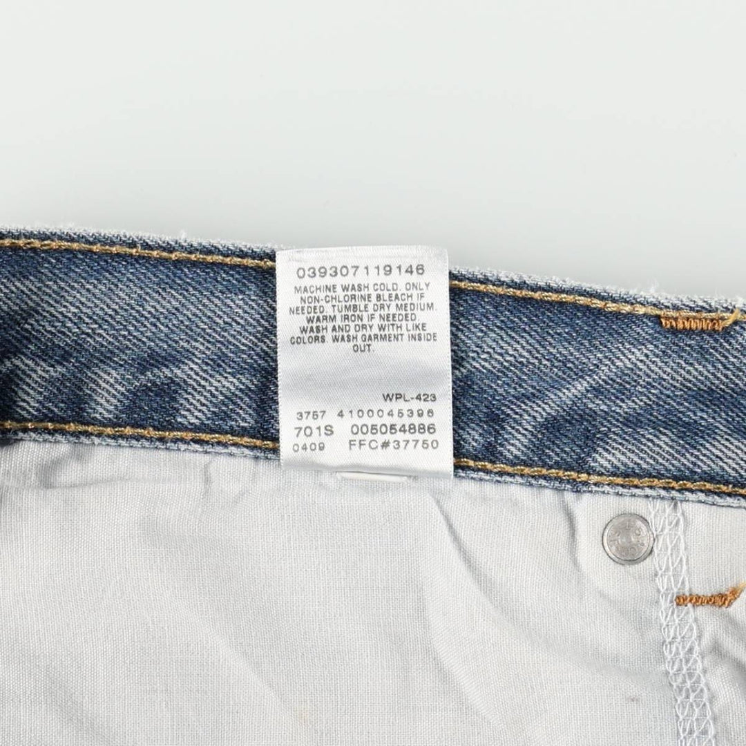 00'S Levi's 505 REGULAR FIT tapered denim pants for men, size w34 cotton blue type Vintage Second Hand