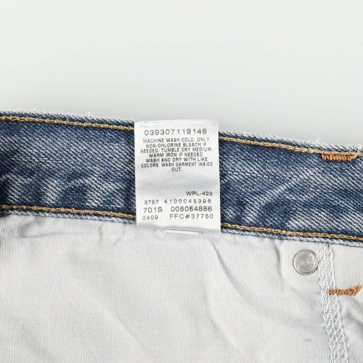 00'S Levi's 505 REGULAR FIT tapered denim pants for men, size w34 cotton blue type Vintage Second Hand