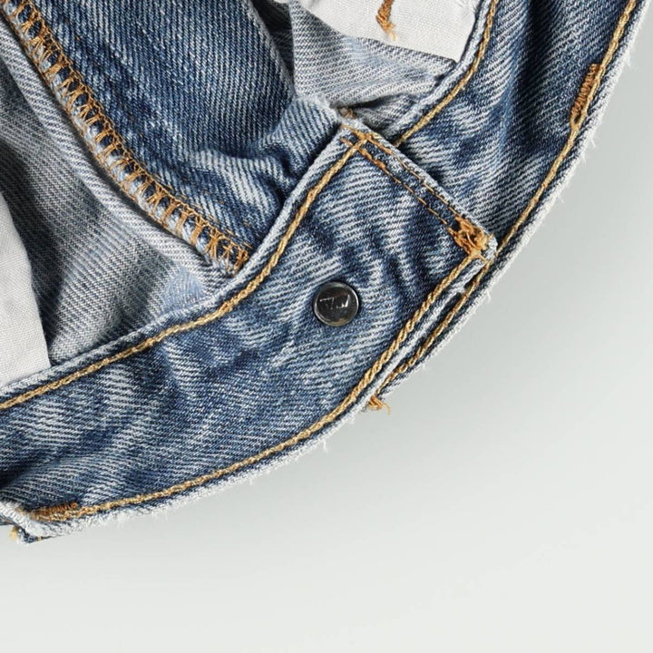 00'S Levi's 505 REGULAR FIT tapered denim pants for men, size w34 cotton blue type Vintage Second Hand