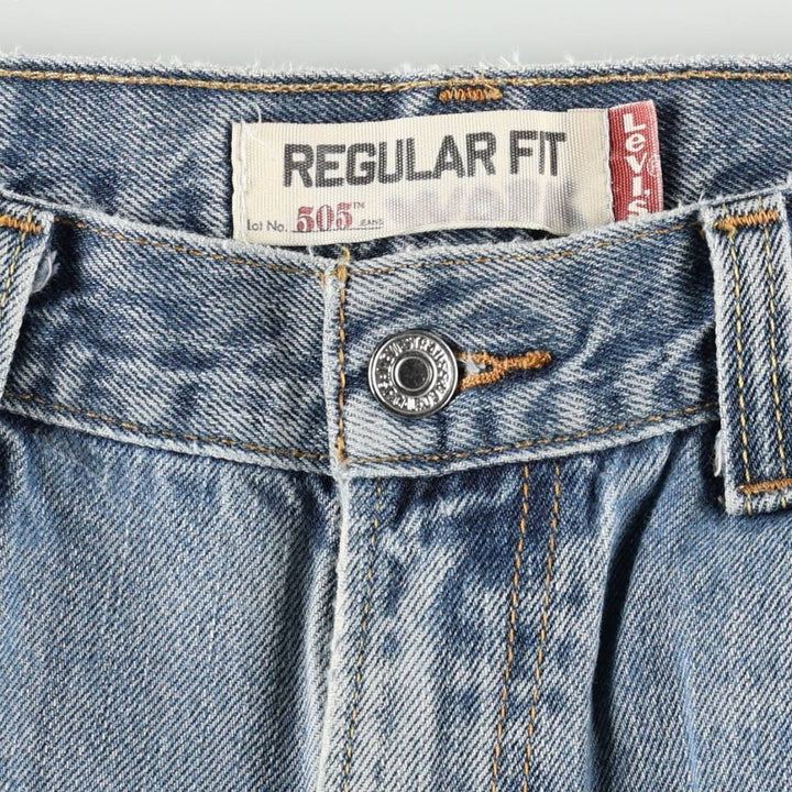 00'S Levi's 505 REGULAR FIT tapered denim pants for men, size w34 cotton blue type Vintage Second Hand