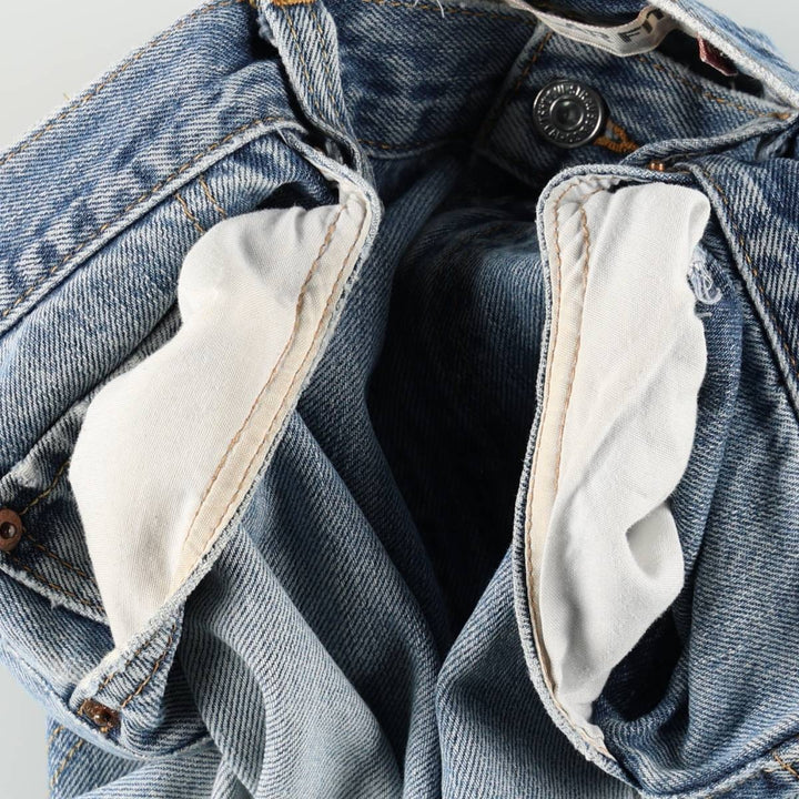 00'S Levi's 505 REGULAR FIT tapered denim pants for men, size w34 cotton blue type Vintage Second Hand