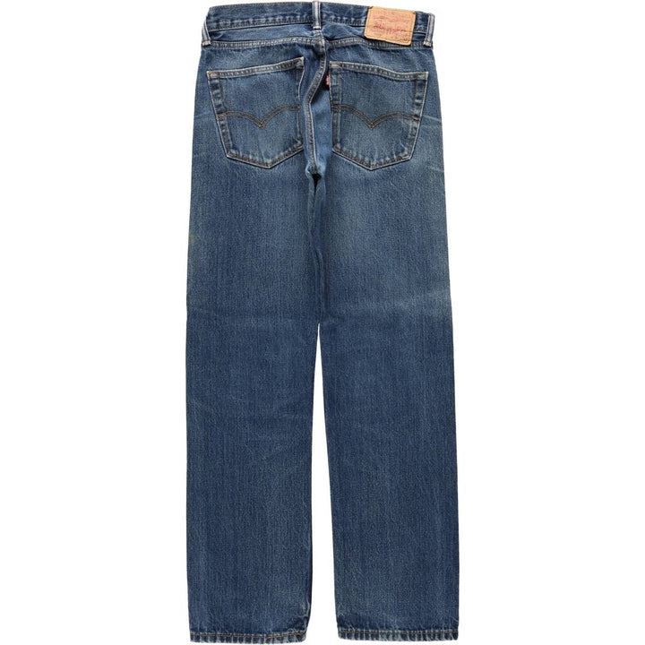 Levi's 505 tapered denim pants for men, equivalent to w31 unclear blue type Vintage Second Hand