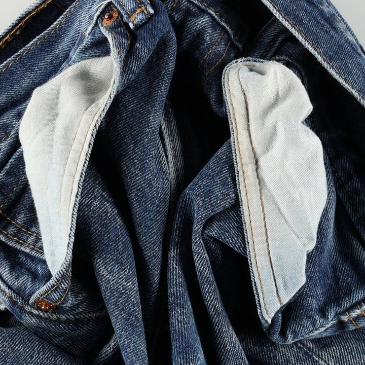 Levi's 505 tapered denim pants for men, equivalent to w31 unclear blue type Vintage Second Hand
