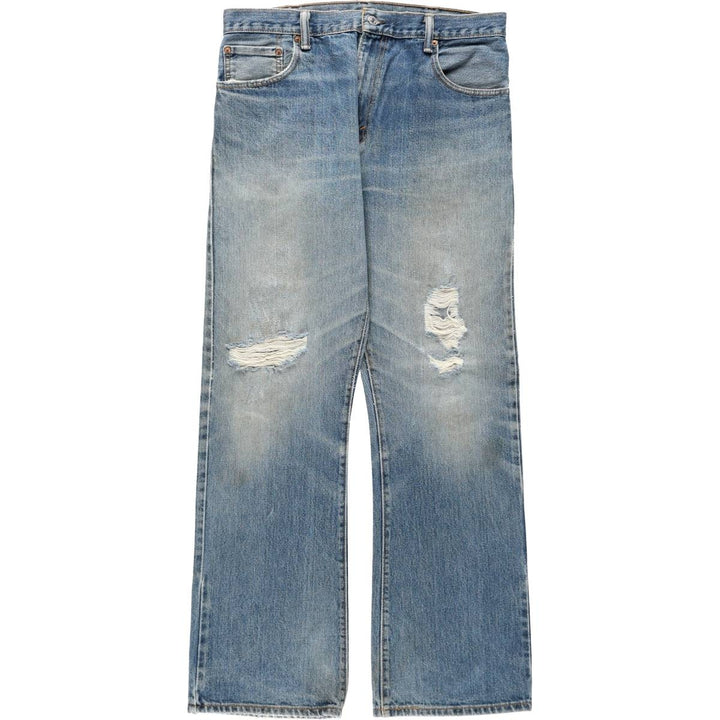 Levi's 00517-0216 Flare Cut Denim Pants, Men's W35 (approx.) cotton blue type Vintage Second Hand