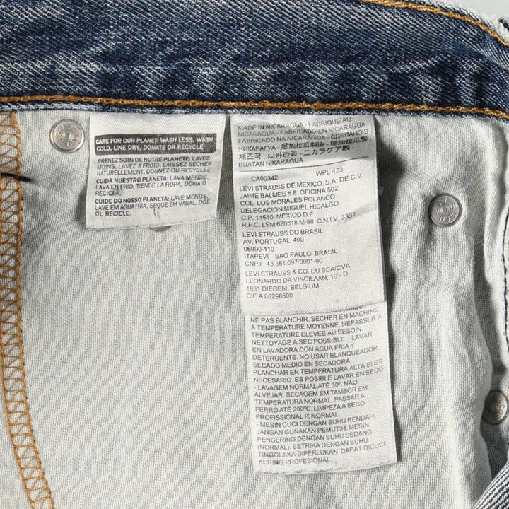 Levi's 00517-0216 Flare Cut Denim Pants, Men's W35 (approx.) cotton blue type Vintage Second Hand