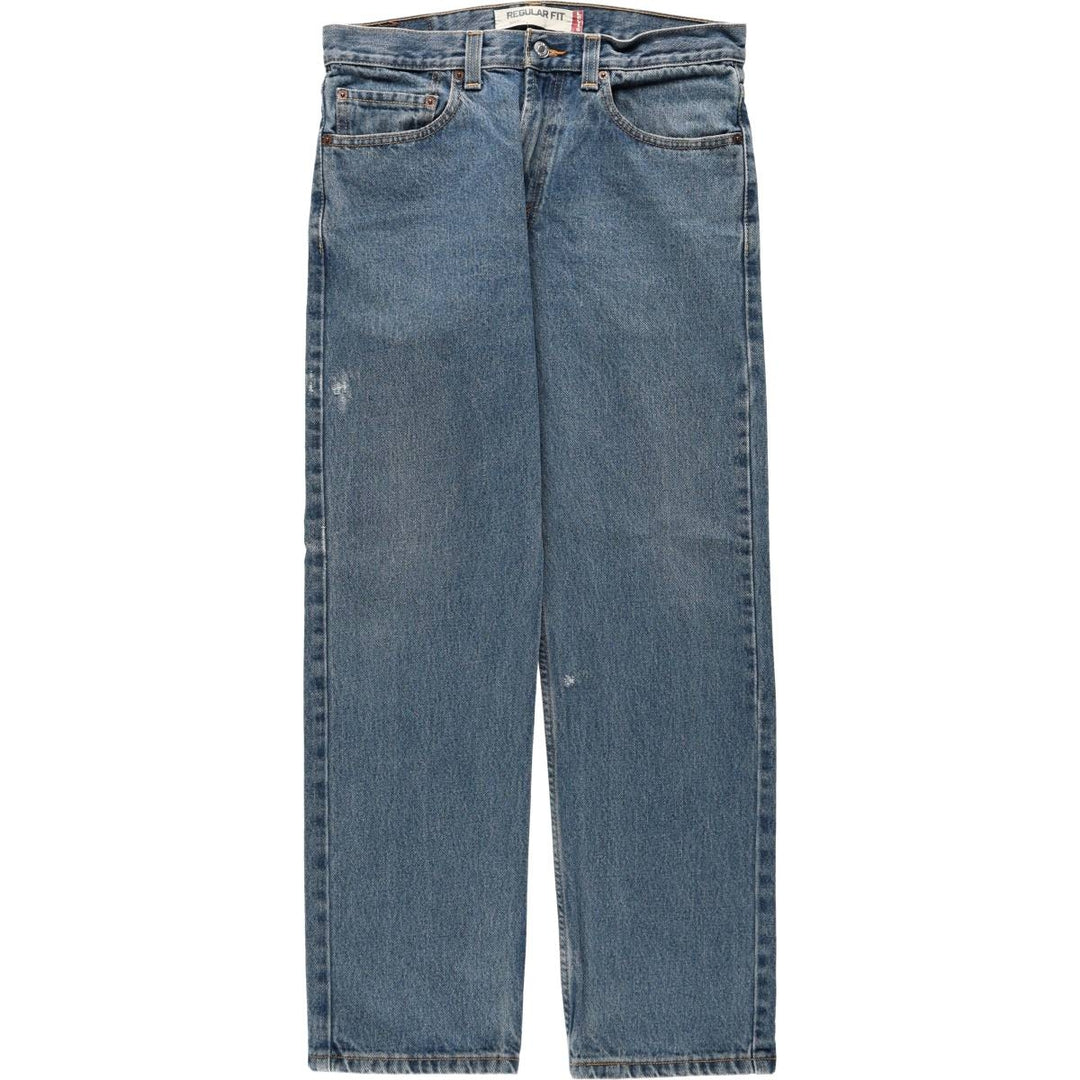 00'S Levi's 505 REGULAR FIT tapered denim pants for men, size w33 cotton blue type Vintage Second Hand