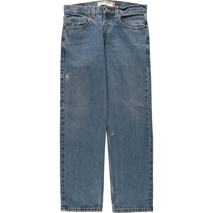 00'S Levi's 505 REGULAR FIT tapered denim pants for men, size w33 cotton blue type Vintage Second Hand