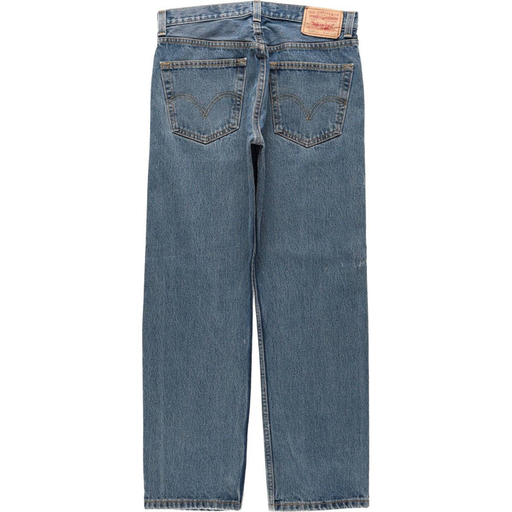 00'S Levi's 505 REGULAR FIT tapered denim pants for men, size w33 cotton blue type Vintage Second Hand