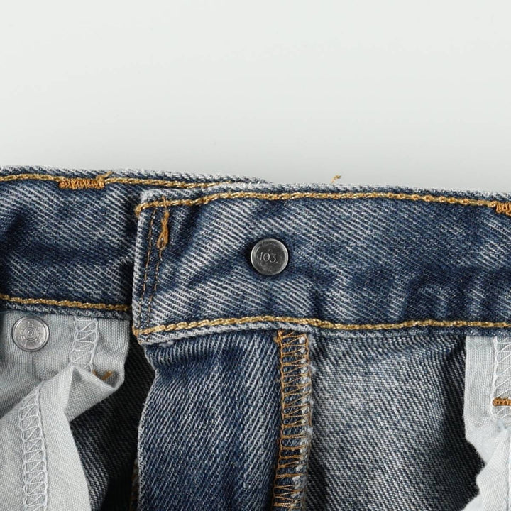 00'S Levi's 505 REGULAR FIT tapered denim pants for men, size w33 cotton blue type Vintage Second Hand