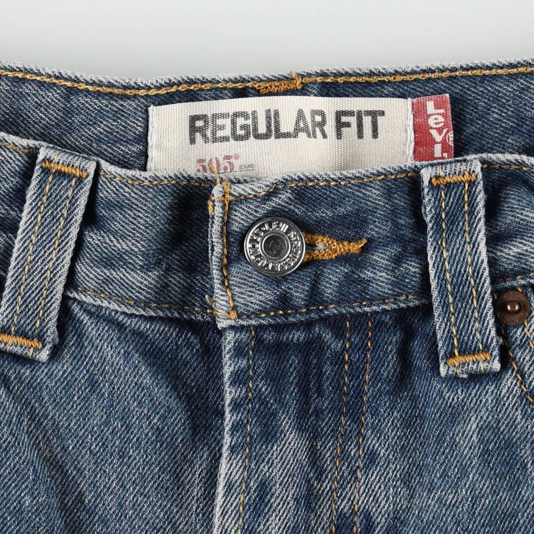 00'S Levi's 505 REGULAR FIT tapered denim pants for men, size w33 cotton blue type Vintage Second Hand