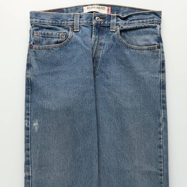00'S Levi's 505 REGULAR FIT tapered denim pants for men, size w33 cotton blue type Vintage Second Hand