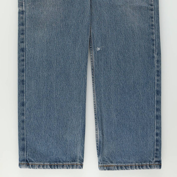 00'S Levi's 505 REGULAR FIT tapered denim pants for men, size w33 cotton blue type Vintage Second Hand