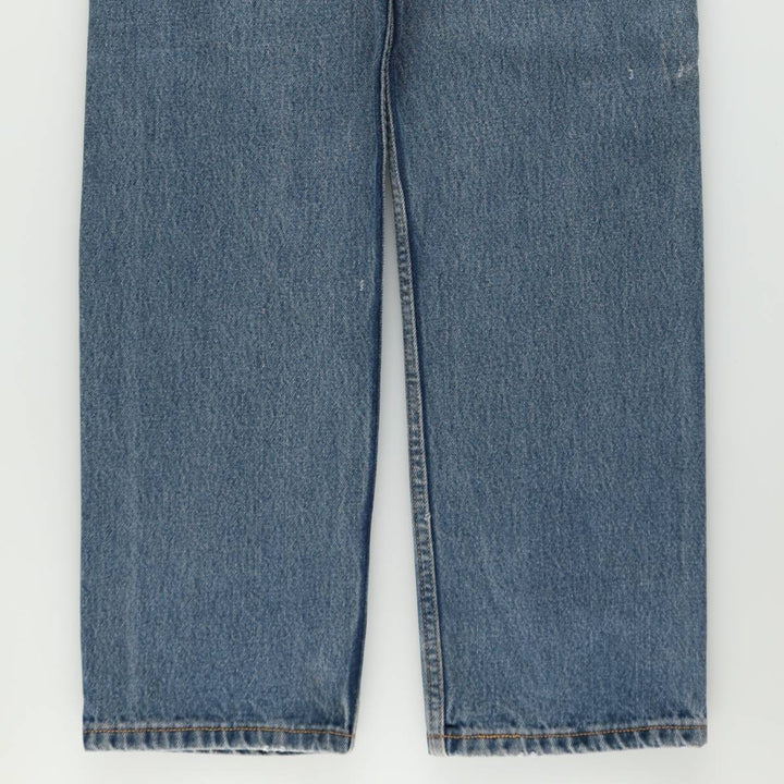 00'S Levi's 505 REGULAR FIT tapered denim pants for men, size w33 cotton blue type Vintage Second Hand