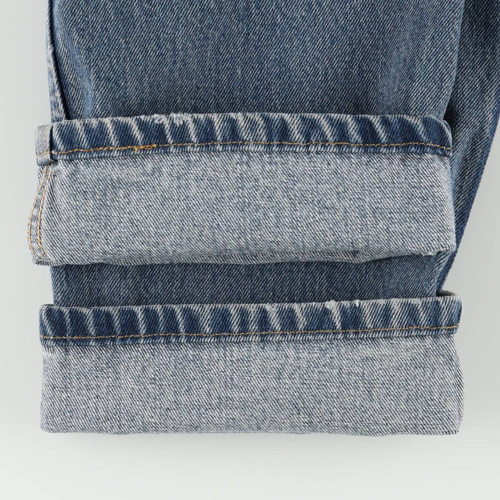 00'S Levi's 505 REGULAR FIT tapered denim pants for men, size w33 cotton blue type Vintage Second Hand