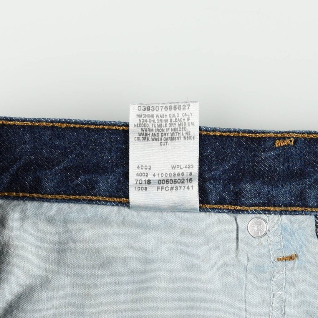 00'S Levi's 505 REGULAR FIT tapered denim pants for men, size w36 cotton blue type Vintage Second Hand