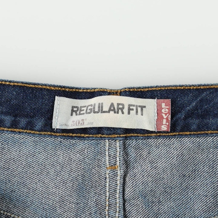00'S Levi's 505 REGULAR FIT tapered denim pants for men, size w36 cotton blue type Vintage Second Hand