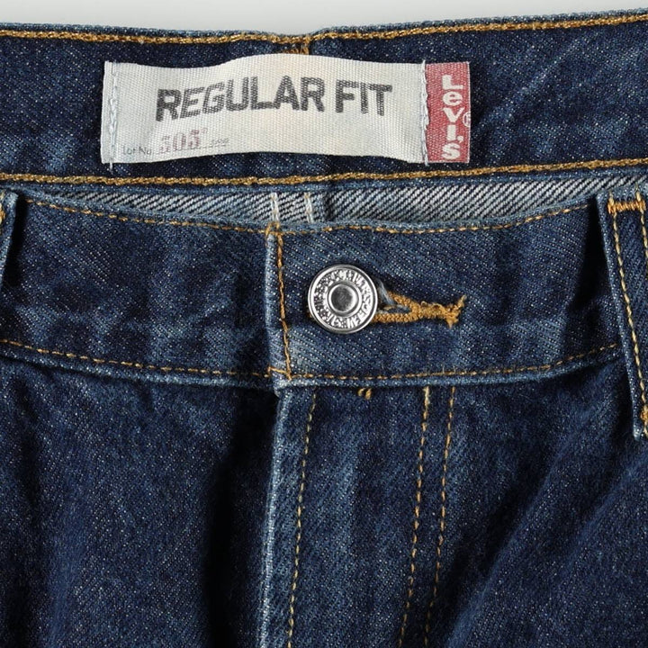 00'S Levi's 505 REGULAR FIT tapered denim pants for men, size w36 cotton blue type Vintage Second Hand