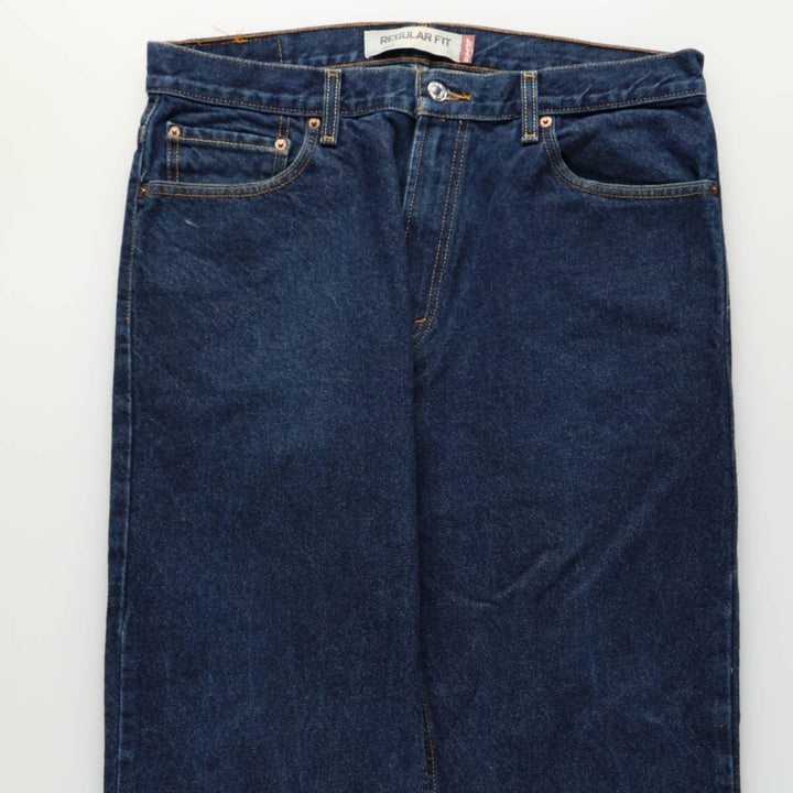 00'S Levi's 505 REGULAR FIT tapered denim pants for men, size w36 cotton blue type Vintage Second Hand