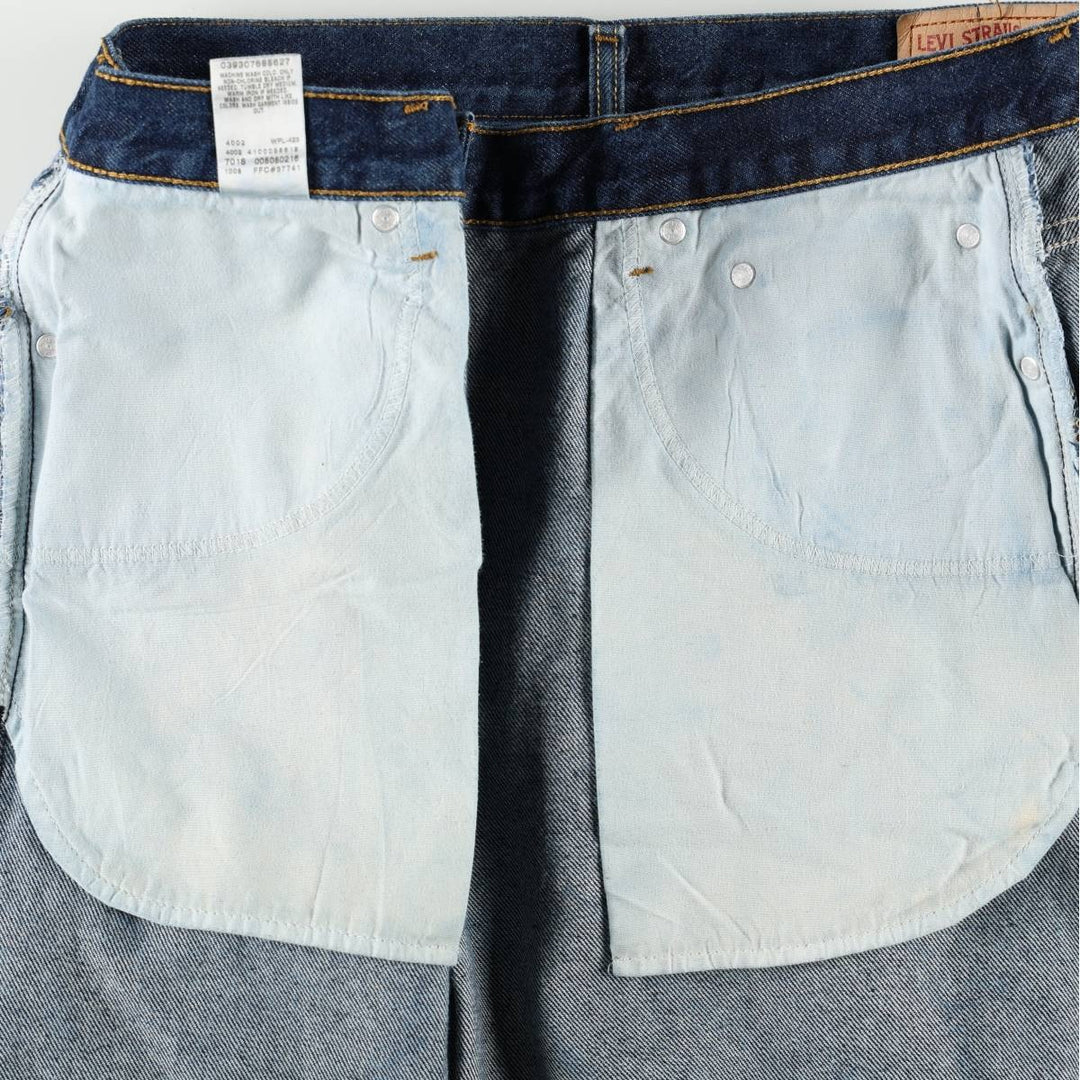 00'S Levi's 505 REGULAR FIT tapered denim pants for men, size w36 cotton blue type Vintage Second Hand