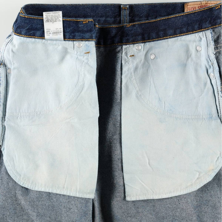 00'S Levi's 505 REGULAR FIT tapered denim pants for men, size w36 cotton blue type Vintage Second Hand