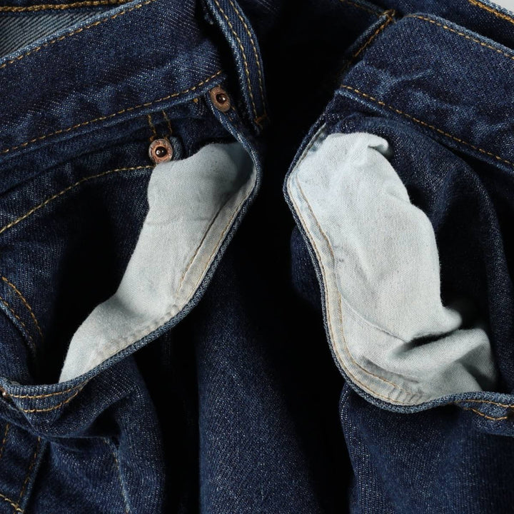 00'S Levi's 505 REGULAR FIT tapered denim pants for men, size w36 cotton blue type Vintage Second Hand