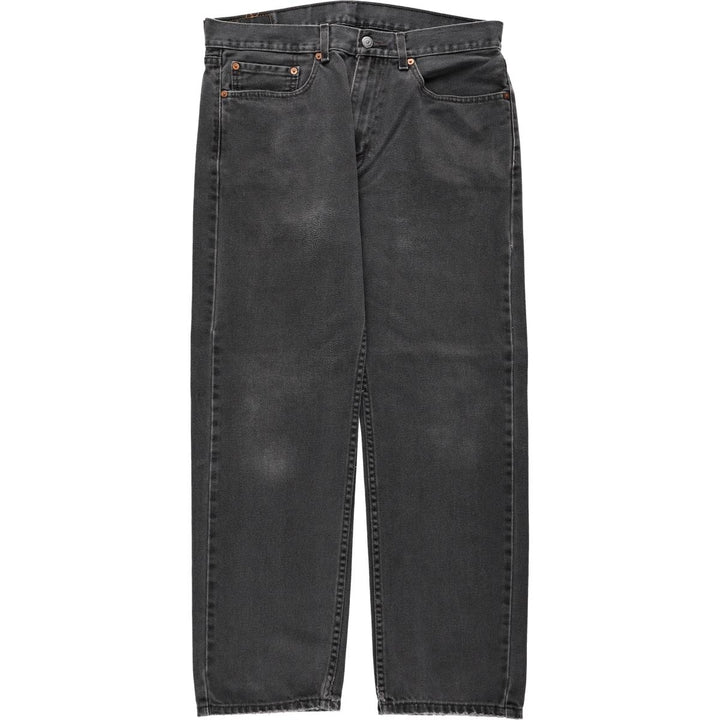 Levi's 00505-0260 Black Denim Tapered Jeans, Men's W35 (approx.) cotton black type Vintage Second Hand