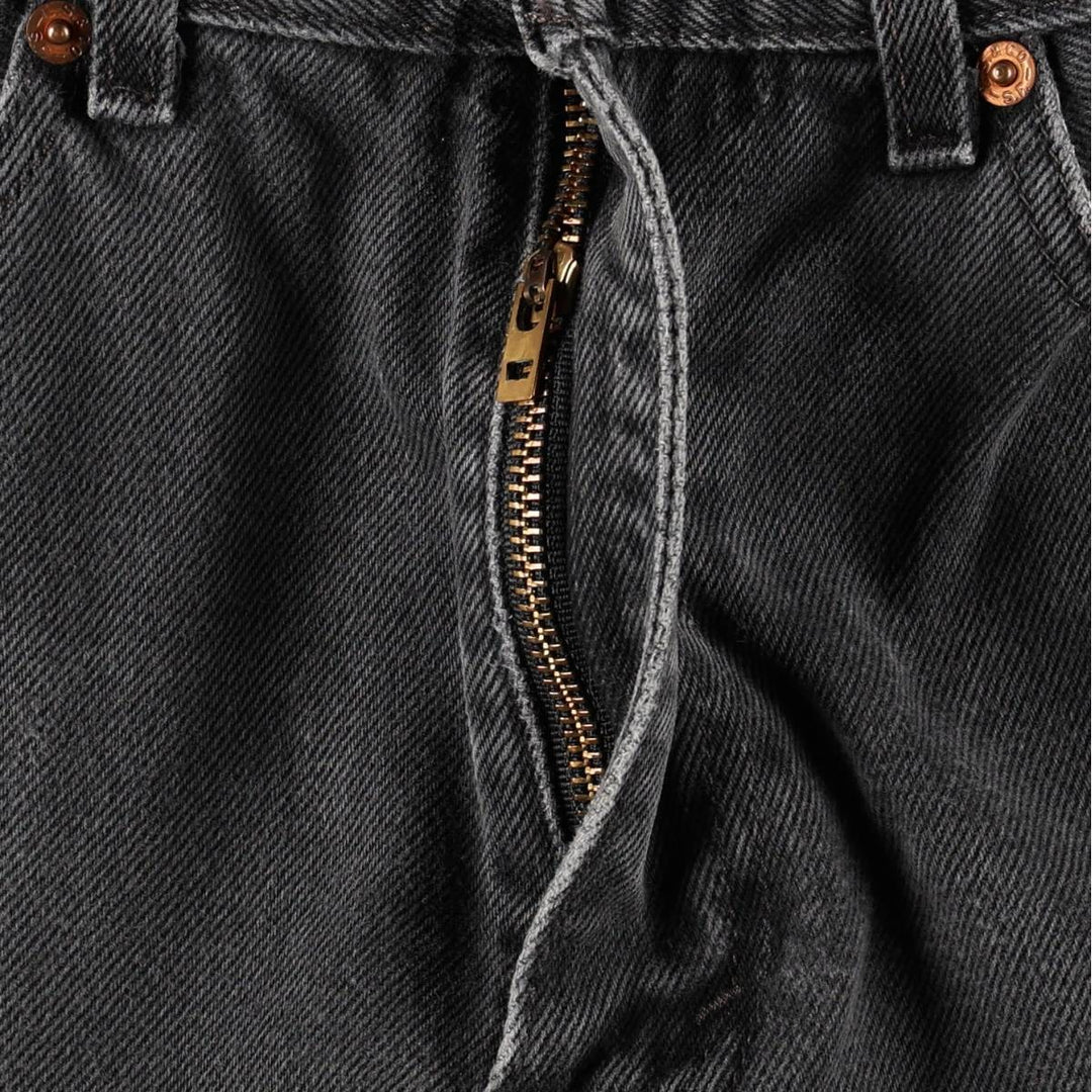 Levi's 00505-0260 Black Denim Tapered Jeans, Men's W35 (approx.) cotton black type Vintage Second Hand