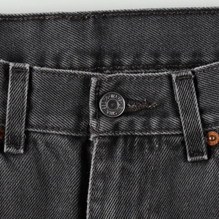 Levi's 00505-0260 Black Denim Tapered Jeans, Men's W35 (approx.) cotton black type Vintage Second Hand