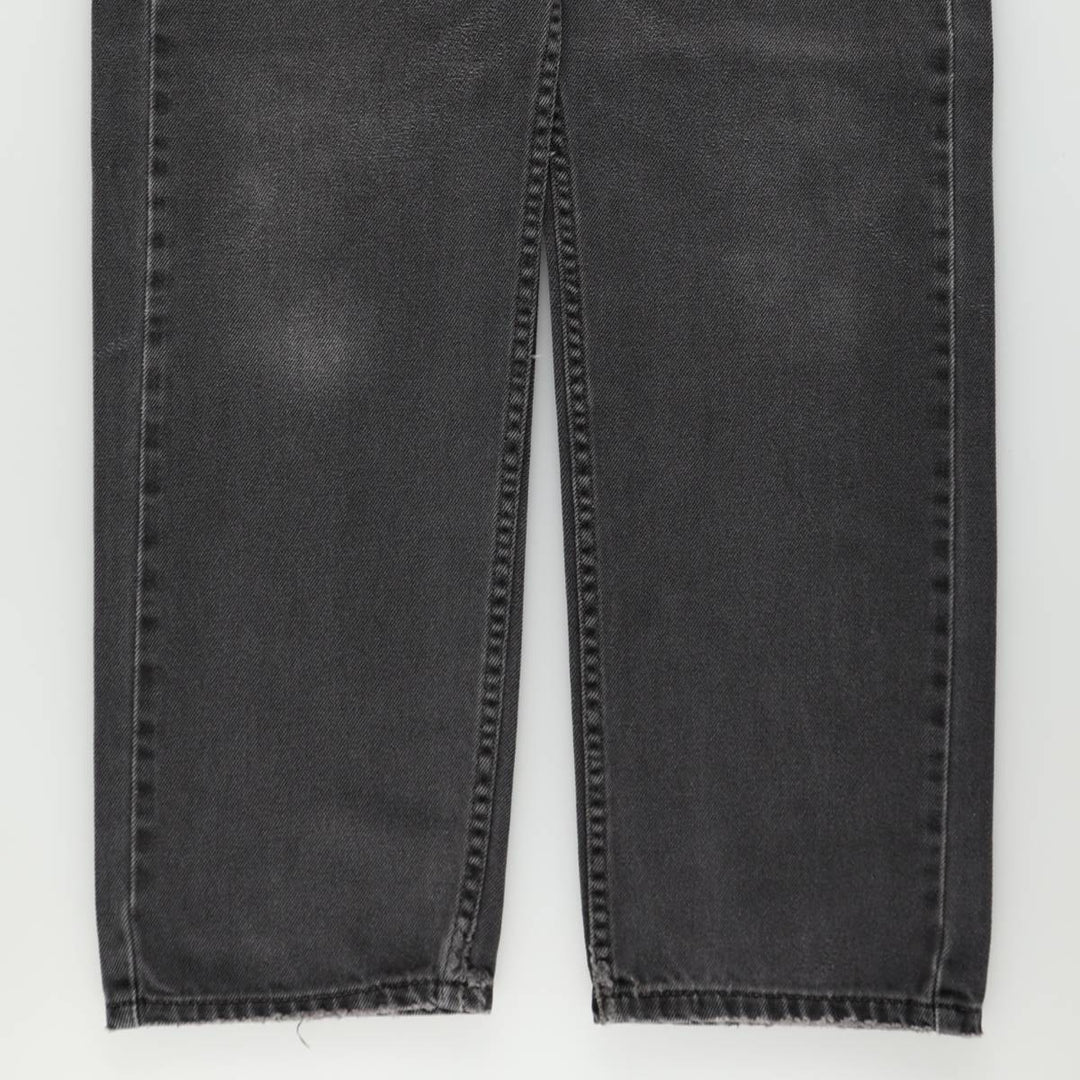 Levi's 00505-0260 Black Denim Tapered Jeans, Men's W35 (approx.) cotton black type Vintage Second Hand