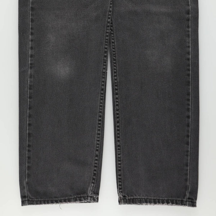 Levi's 00505-0260 Black Denim Tapered Jeans, Men's W35 (approx.) cotton black type Vintage Second Hand