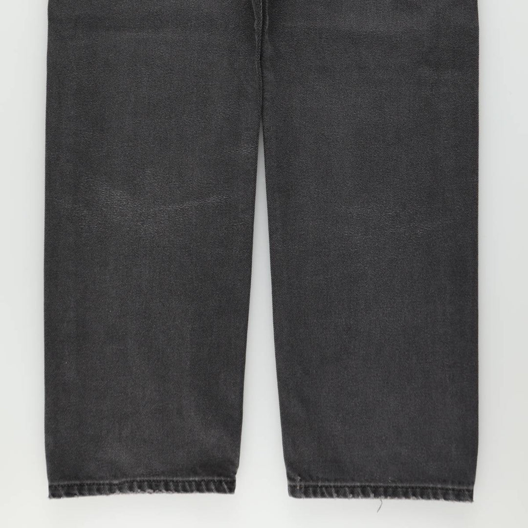 Levi's 00505-0260 Black Denim Tapered Jeans, Men's W35 (approx.) cotton black type Vintage Second Hand