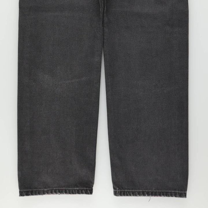 Levi's 00505-0260 Black Denim Tapered Jeans, Men's W35 (approx.) cotton black type Vintage Second Hand