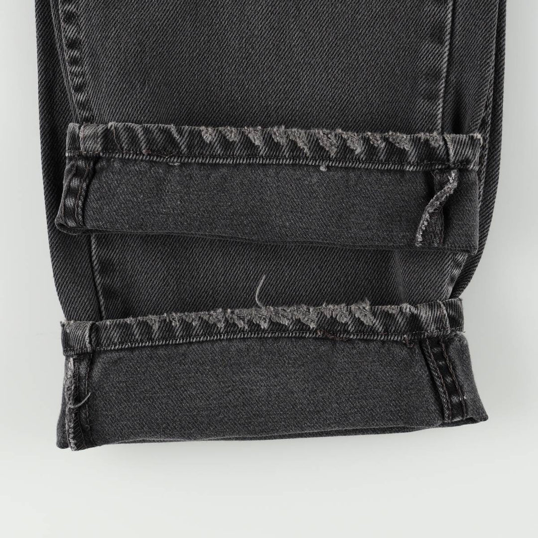 Levi's 00505-0260 Black Denim Tapered Jeans, Men's W35 (approx.) cotton black type Vintage Second Hand