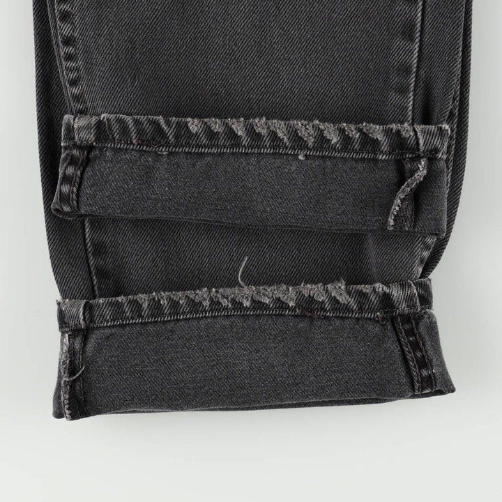 Levi's 00505-0260 Black Denim Tapered Jeans, Men's W35 (approx.) cotton black type Vintage Second Hand