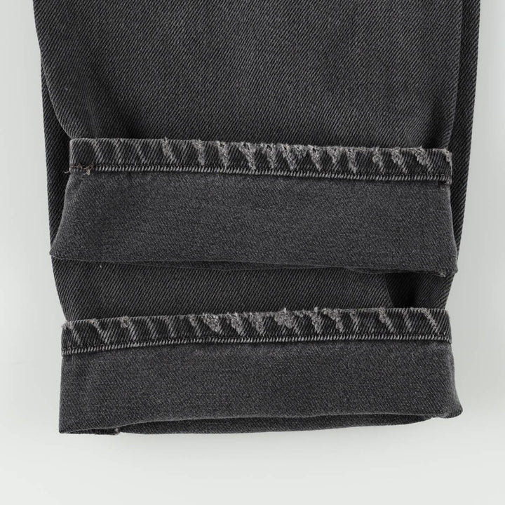 Levi's 00505-0260 Black Denim Tapered Jeans, Men's W35 (approx.) cotton black type Vintage Second Hand