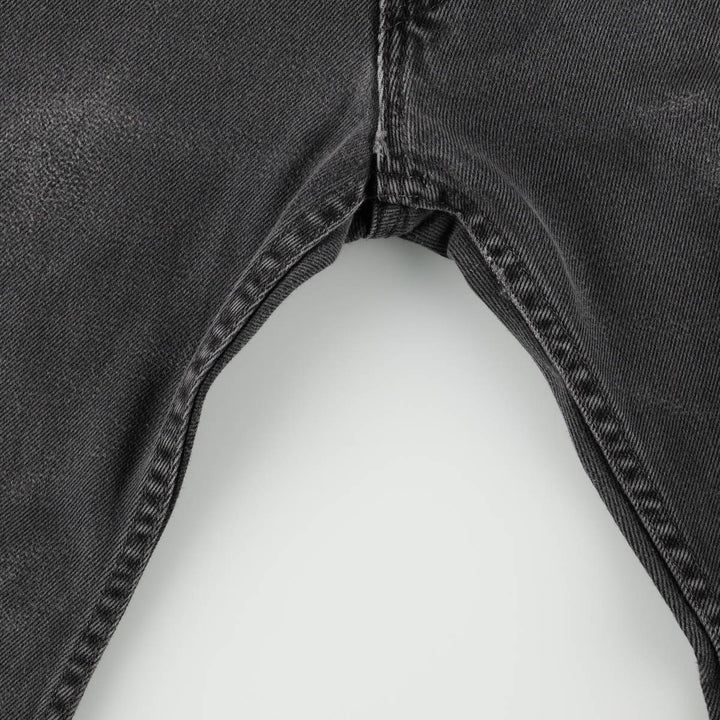 Levi's 00505-0260 Black Denim Tapered Jeans, Men's W35 (approx.) cotton black type Vintage Second Hand
