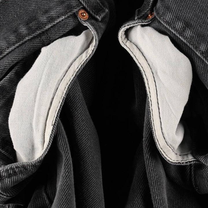 Levi's 00505-0260 Black Denim Tapered Jeans, Men's W35 (approx.) cotton black type Vintage Second Hand