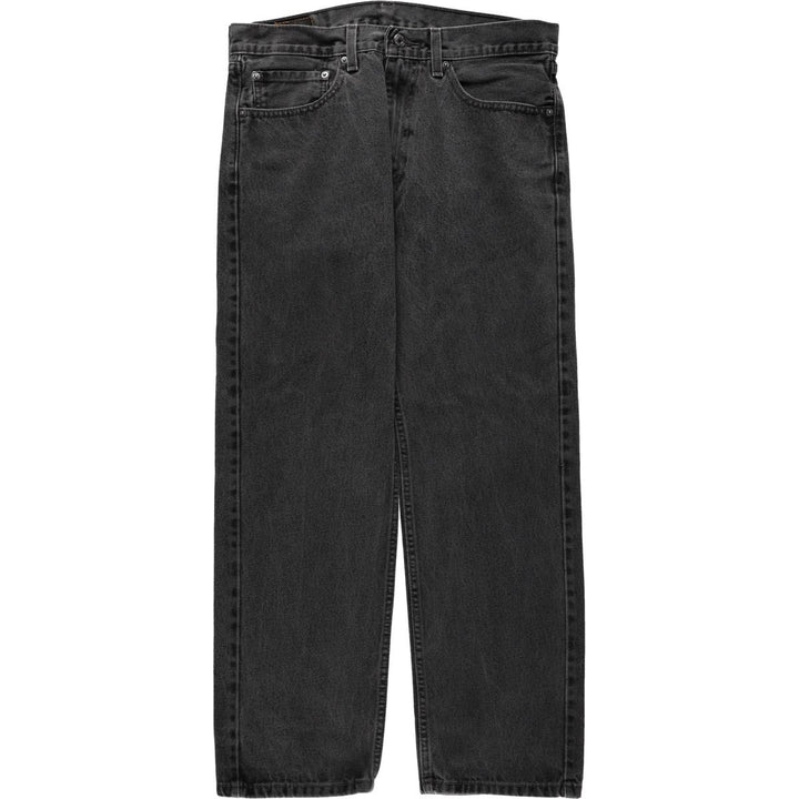 Levi's 00505-0260 Black Denim Tapered Jeans, Men's Size W34 (approx.) cotton black type Vintage Second Hand