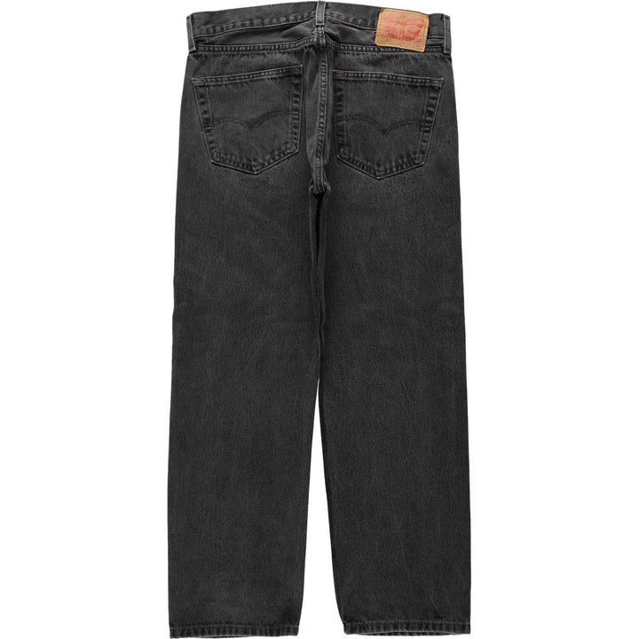 Levi's 00505-0260 Black Denim Tapered Jeans, Men's Size W34 (approx.) cotton black type Vintage Second Hand