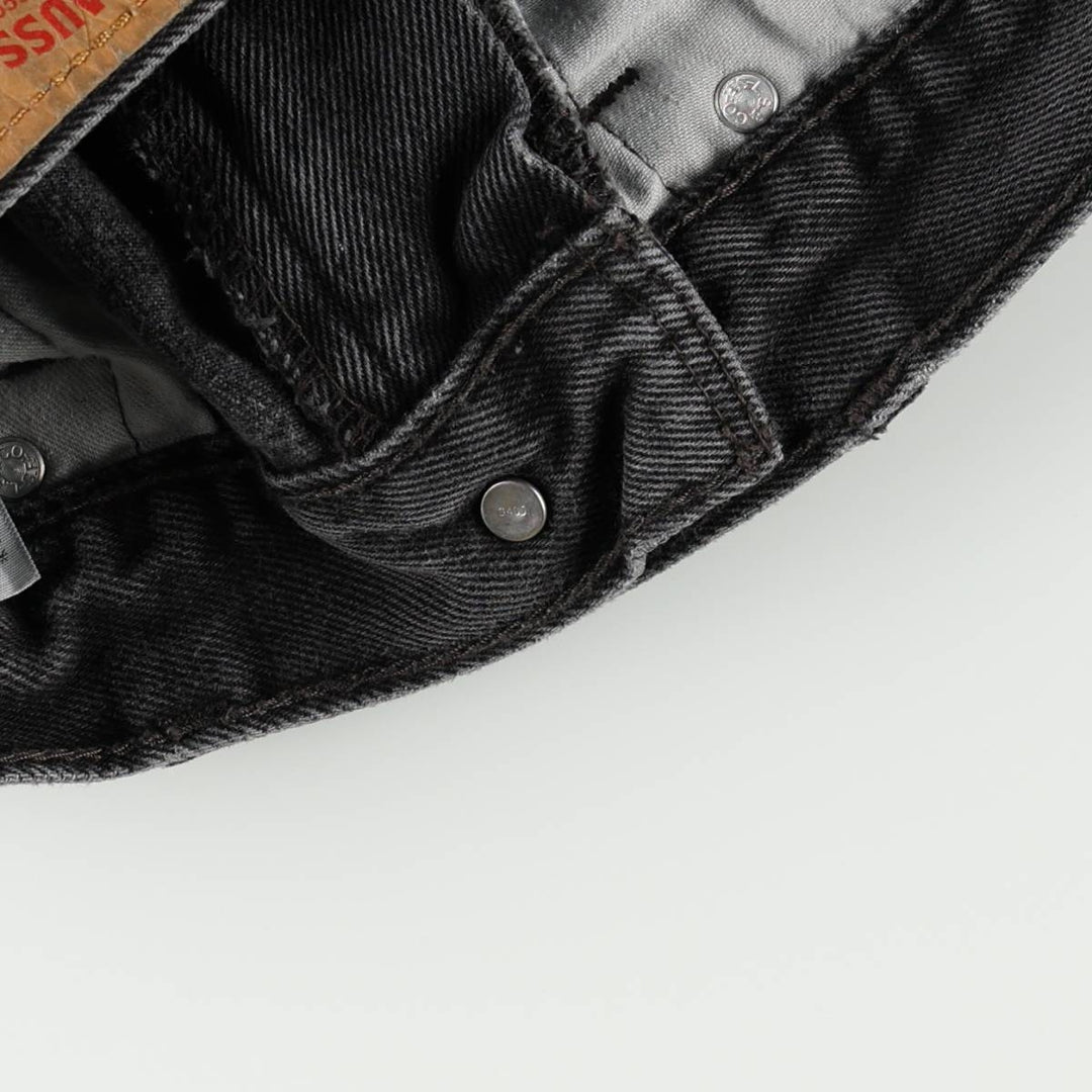 Levi's 00505-0260 Black Denim Tapered Jeans, Men's Size W34 (approx.) cotton black type Vintage Second Hand