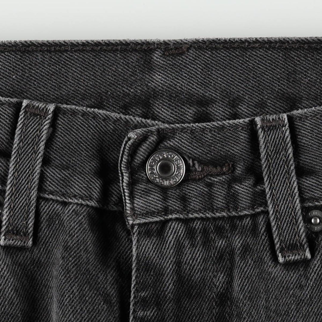 Levi's 00505-0260 Black Denim Tapered Jeans, Men's Size W34 (approx.) cotton black type Vintage Second Hand