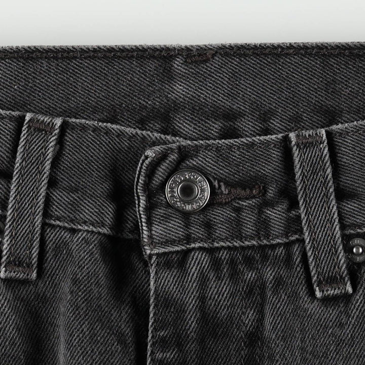 Levi's 00505-0260 Black Denim Tapered Jeans, Men's Size W34 (approx.) cotton black type Vintage Second Hand